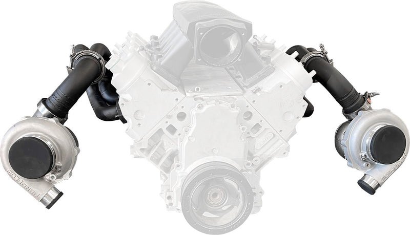 GM LS TWIN TURBO MANIFOLDS    LONG RUNNER PAIR FORWARD V-BAN