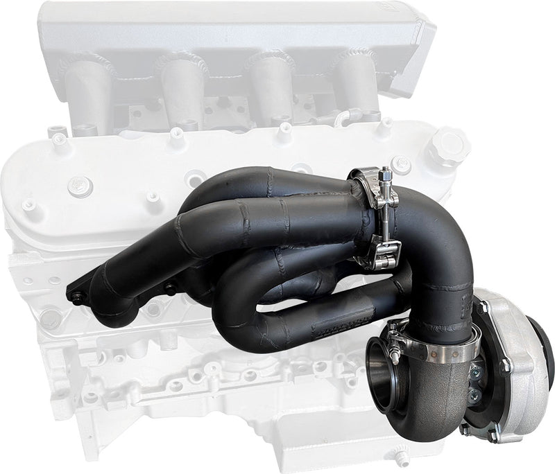 GM LS TWIN TURBO MANIFOLDS    LONG RUNNER PAIR FORWARD V-BAN