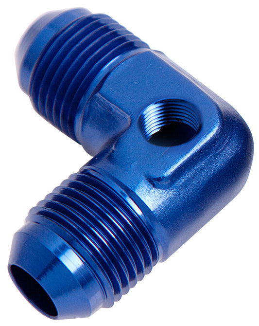 90 DEG UNION -6AN WITH 1/8"   PORT BLUE Default Title