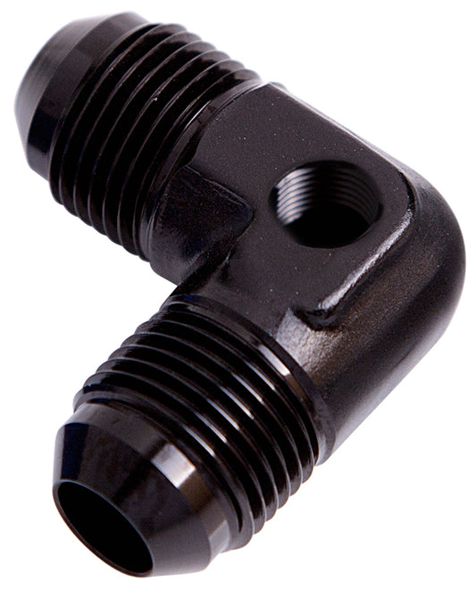 90 DEG UNION -6AN WITH 1/8"   PORT BLACK Default Title