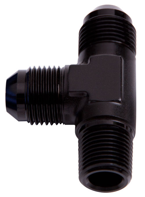 TEE -4AN WITH 1/8" NPT ON RUN BLACK AN TEE WITH NPT ON RUN