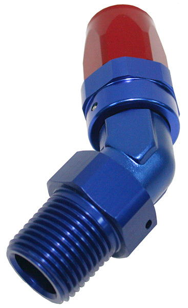 Male 3/4 NPT 45 Deg to -12 Hose