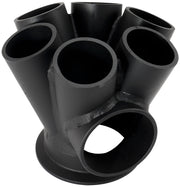 6 INTO 1 TURBO MERGE COLLECTORV-BAND GT42 50mm WASTEGATE    ROUND Aeroflow - AF 8310-4000