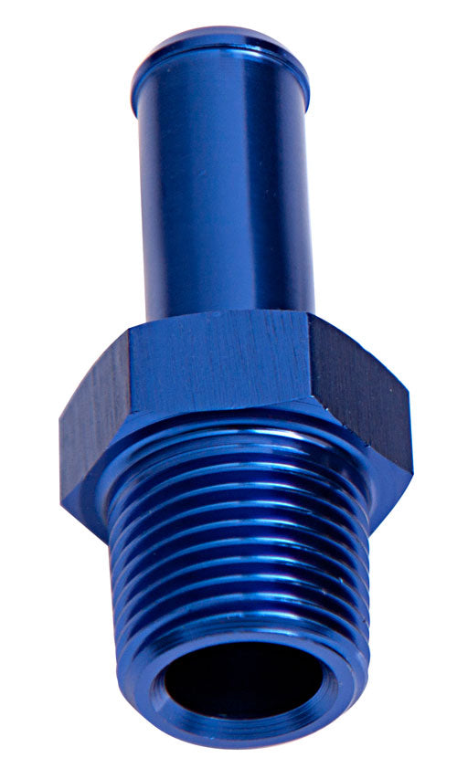 MALE 3/8" NPT TO 5/16" BARB   BLUE STRAIGHT MALE TO MALE