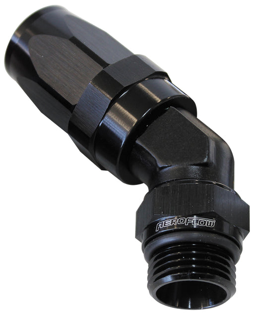 45 Deg -10 Hose to Male -8 Thread Black