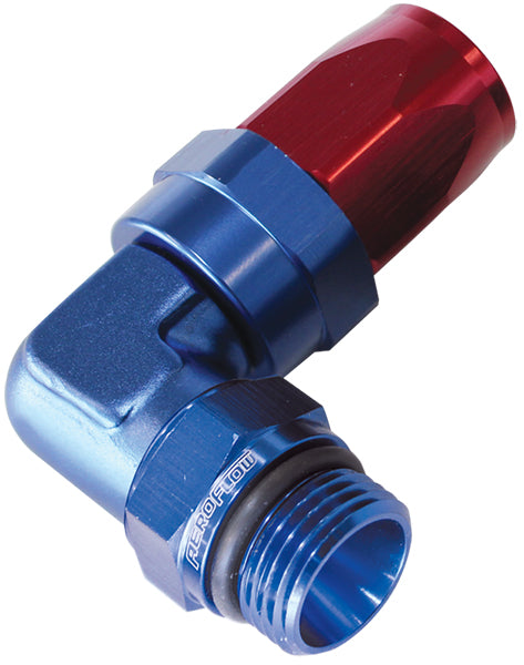 90 DEG -16 ORB TO -16AN HOSE  BLUE SWIVEL
