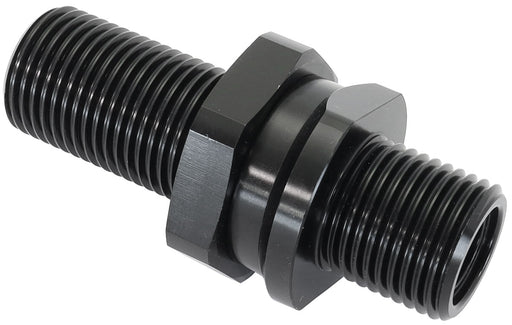 BILLET BULKHEAD INSERTS #8 AC FITTING BOTH SIDES BLACK