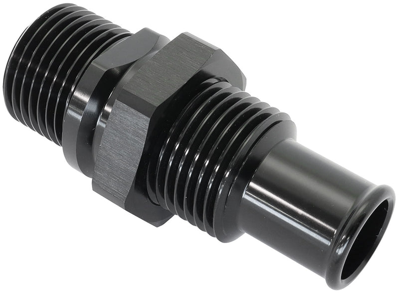 BILLET BULKHEAD INSERTS #10 ACFITTING TO 5/8" BARB BLACK