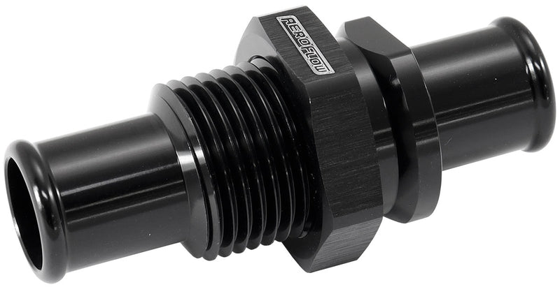 BILLET BULKHEAD INSERTS 5/8"  BARB FITTING BOTH SIDE BLACK