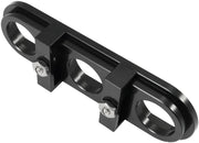 BILLET BULKHEAD PLATE 3 PORT  MODULAR UNIVERSAL BLACK AN AC