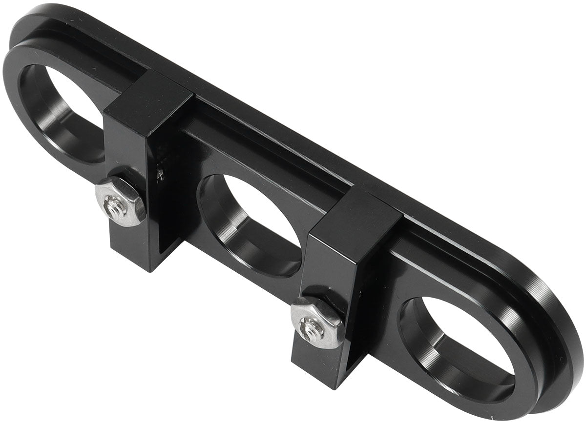 BILLET BULKHEAD PLATE 3 PORT  MODULAR UNIVERSAL BLACK AN AC Default Title
