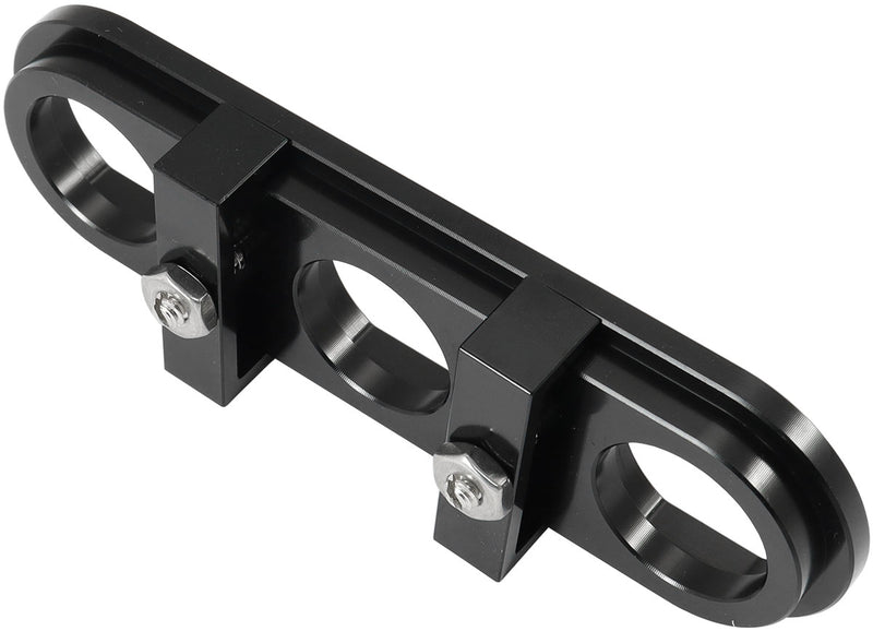 BILLET BULKHEAD PLATE 3 PORT  MODULAR UNIVERSAL BLACK AN AC