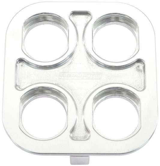 BILLET BULKHEAD PLATE 4 PORT  SQUARE MODULAR UNIVERSAL POL  AN AC Aeroflow - AF 88-2021 Default Title
