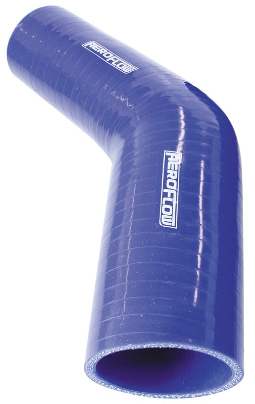 Silicone Hose Reducer 45 Deg; Blue I.D 3.75-3.00" 95-76mm,  Wall 5.3 X 140mm 9002-375-300