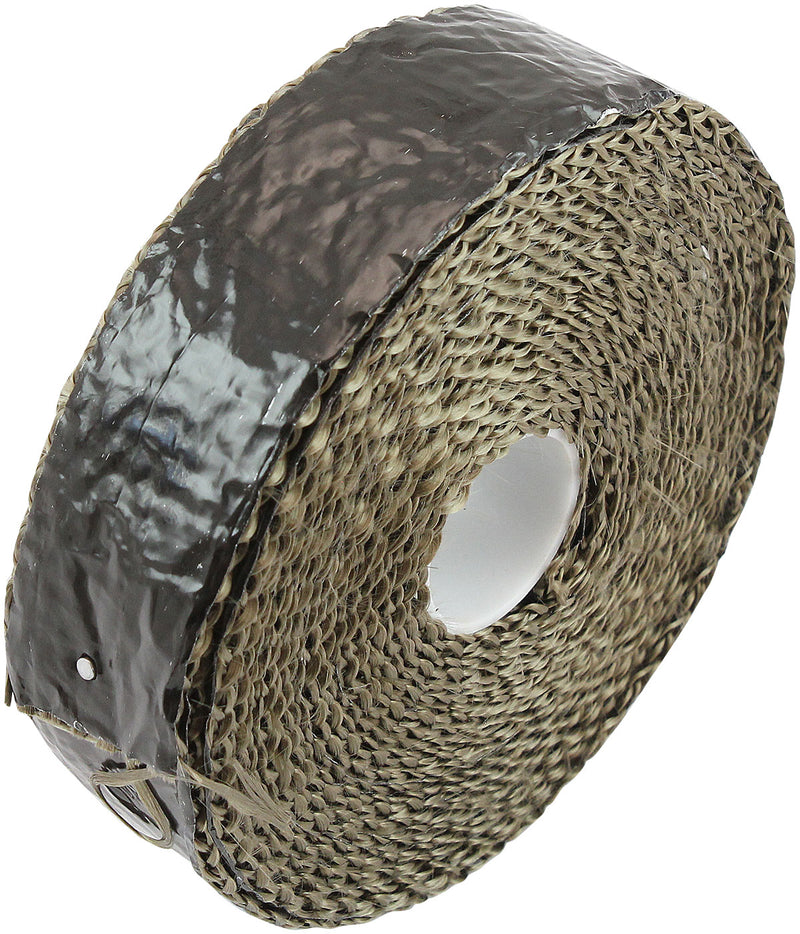 TITANIUM ALUMINISED EXHAUST   WRAP INSULATION 1" x 15ft ROLLBLACK FOIL Aeroflow AF 91-3018