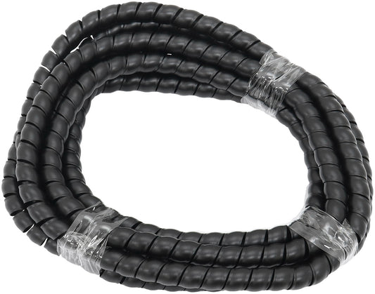 6mm I.D SPIRAL WRAP COVER     BRAIDED HOSE WIRE 1 METER     BLACK Aeroflow - AF 91-9800