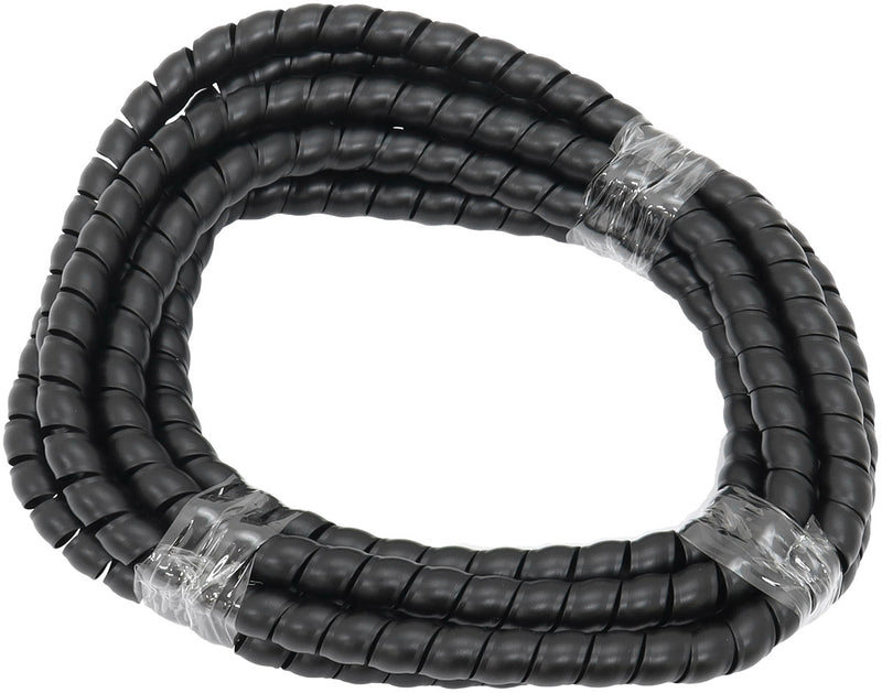 6mm I.D SPIRAL WRAP COVER     BRAIDED HOSE WIRE 1 METER     BLACK Aeroflow - AF 91-9800