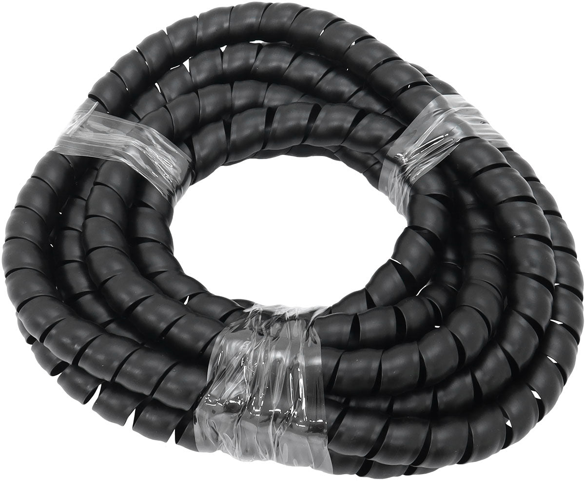 18.3mm I.D SPIRAL WRAP COVER  BRAIDED HOSE WIRE 1 METER     BLACK Aeroflow - AF 91-9807