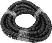 20.8mm I.D SPIRAL WRAP COVER  BRAIDED HOSE WIRE 1 METER     BLACK Aeroflow - AF 91-9808