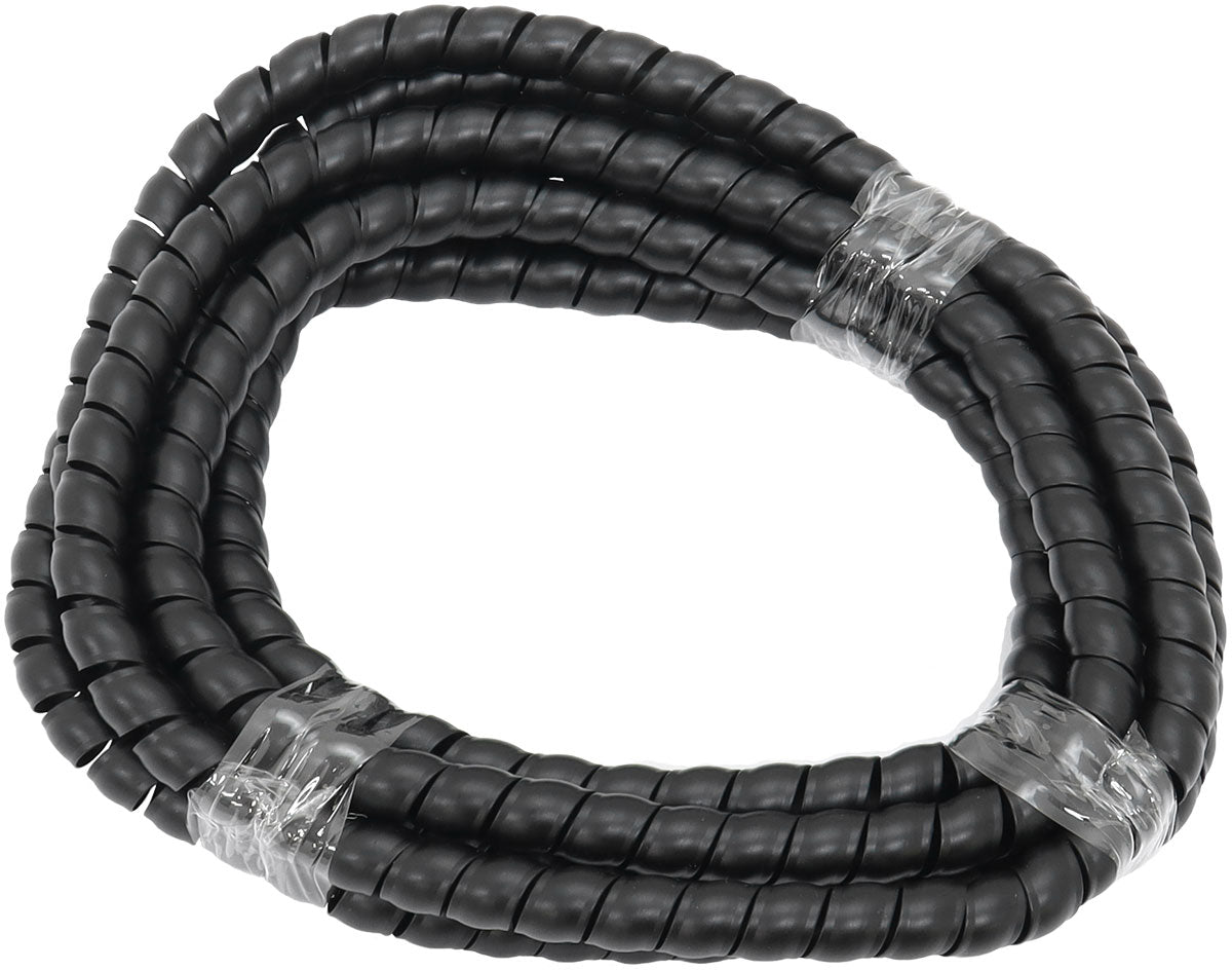 6mm I.D SPIRAL WRAP COVER     BRAIDED HOSE WIRE 3.7 METERS  BLACK Aeroflow - AF 91-9850