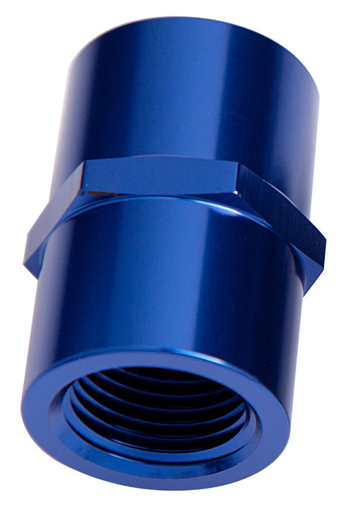 FEMALE COUPLER 1/8" NPT       BLUE FEMALE TO FEMALE