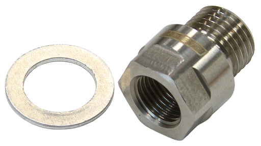M12X1.5 PIPE REDUCER TO F/MALE1/8" NPT STAINLESS STEEL