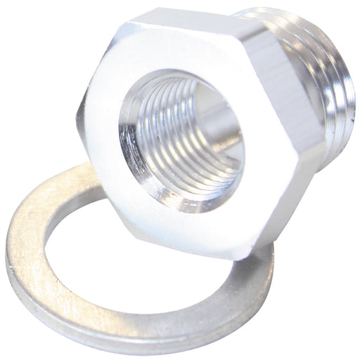 M12X1.5 PIPE REDUCER TO F/MALE1/8" NPT SILVER LS TEMP ADAPT