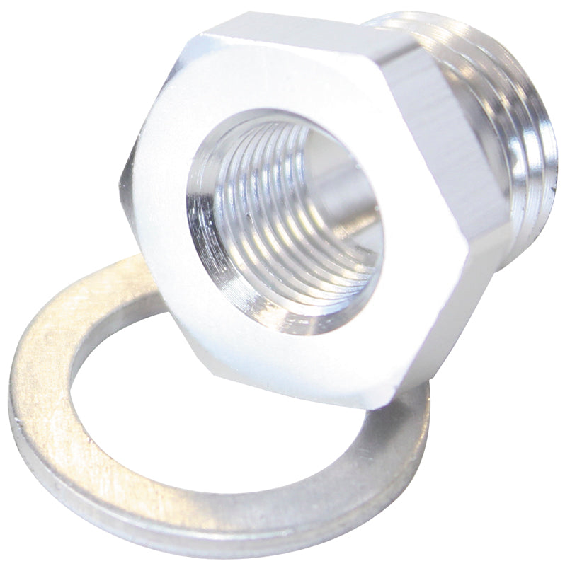 M16X1.5 PIPE REDUCER TO F/MALE1/8" NPT SILVER