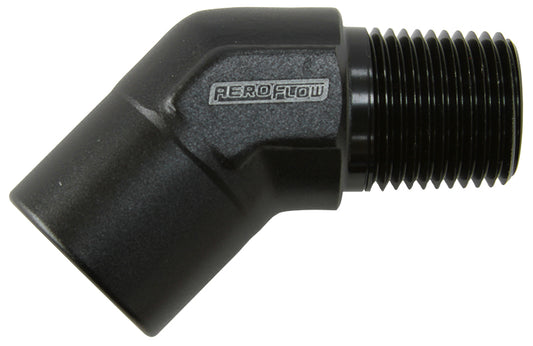 45 Deg Female - Male Elbow 1/4 NPT Black Default Title