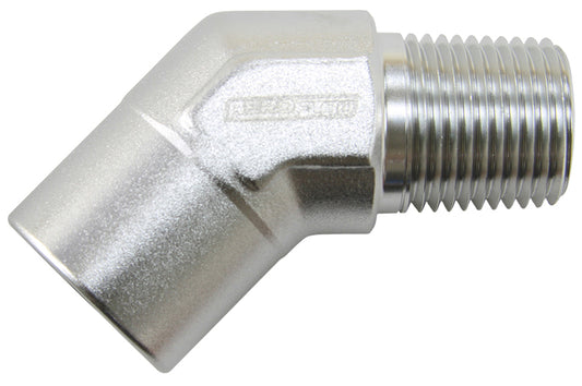 45 Deg Female - Male Elbow 1/2 NPT Silver Default Title