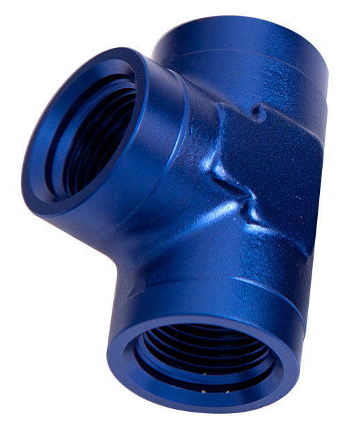 FEMALE PIPE TEE 1" NPT        BLUE FEMALE 1" NPT