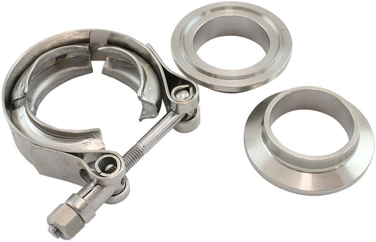 1.25" V BAND CLAMP 2X ALLOY   RINGS & 1 X STAINLESS CLAMP