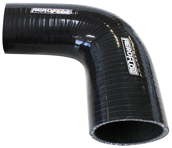 Silicone Hose Reducer 90 Deg; Black I.D 1.75-1.50" 45-38mm, 4.5mm, 125mm L AF 9203-175-150