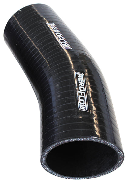 Silicone Hose 23 Deg; Black   I.D 2.50" 63mm, Wall 5.3mm,   125mm Leg AF 9207-250
