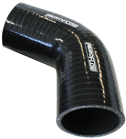 Silicone Hose 67 Deg; Black   I.D 3.50" 90mm, Wall 5.3mm,   125 Leg AF 9208-350