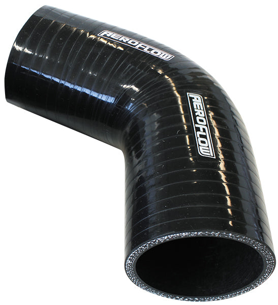 Silicone Hose 67 Deg; Black   I.D 3.75" 90mm, Wall 5.3mm,   125 Leg AF 9208-375