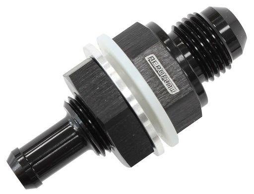 -6AN BULKHEAD FITTING W/ 5/16"BARB FOR PUSH ON HOSE