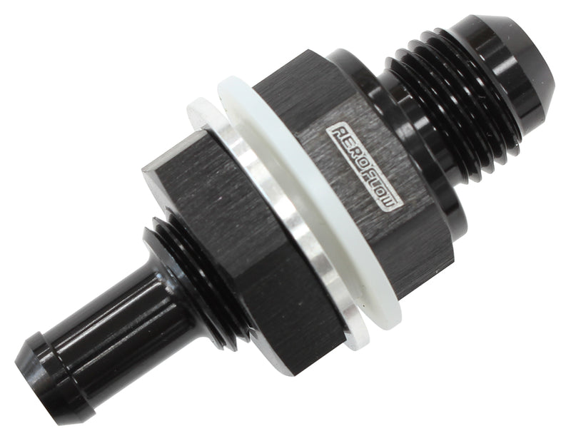 -8AN BULKHEAD FITTING WITH 1/2BARB FOR PUSH ON HOSE