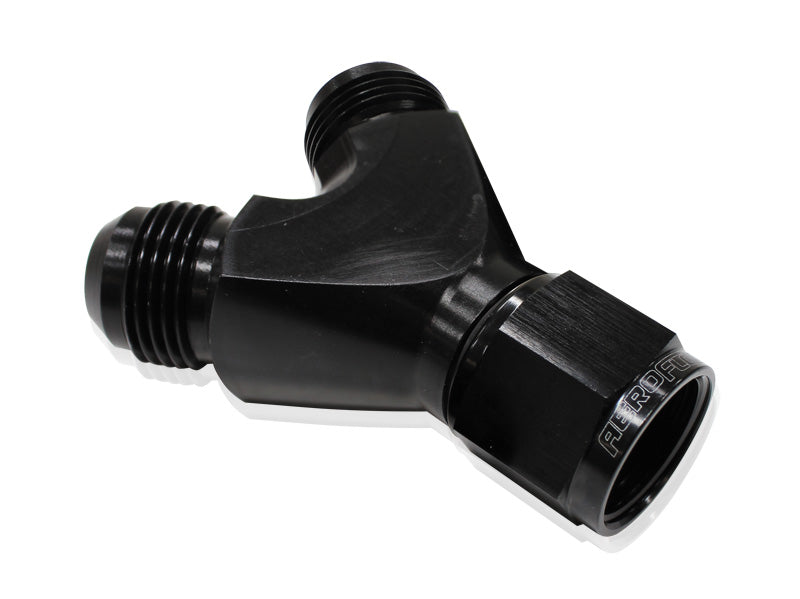 Y PIECE -10 SWIVEL NUT 2X -8ANBLACK