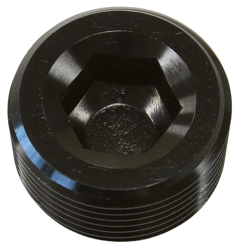 ALUMINUM NPT PLUG 1/8"        BLACK 1/8" NPT