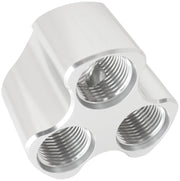 INLINE 4 PORT DISTRIBUTION    BLOCK -10 ORB TO 3 x -8 SILVER