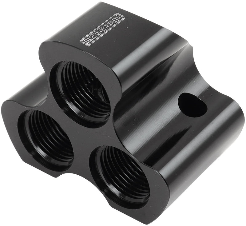 INLINE 4 PORT DISTRIBUTION    BLOCK -12 ORB TO 3 x -10 BLACK