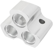 INLINE 4 PORT DISTRIBUTION    BLOCK -12 ORB TO 3 x -10 SILVE
