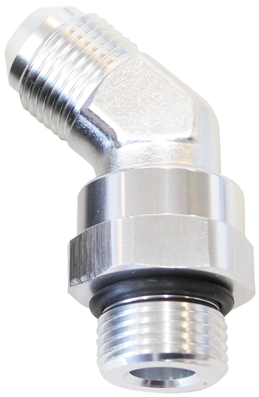 MALE -8 ORB 45 TO -6AN MALE   SILVER FULL SWIVEL Default Title