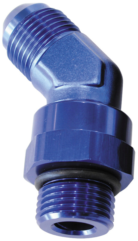 MALE -8 ORB 45 TO -10AN MALE  BLUE FULL SWIVEL Default Title