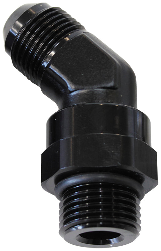 MALE -8 ORB 45 TO -10AN MALE  BLACK FULL SWIVEL Default Title