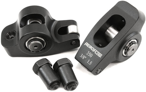 SBC ROCKER ARMS 3/8" STUD 1.5 RATIO 350 ALLOY 2024 ROLLER   PAIR Aeroflow - AF 95-1100-2