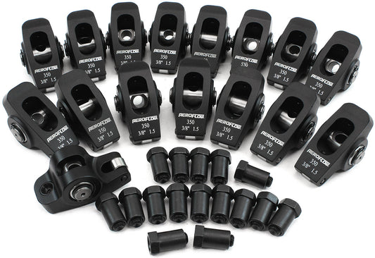 SBC ROCKER ARMS 3/8" STUD 1.5 RATIO 350 ALLOY 2024 ROLLER 16