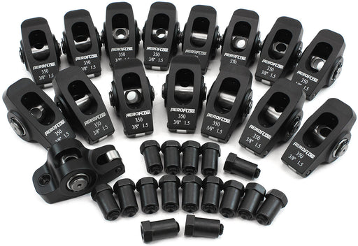 SBC ROCKER ARMS 3/8" STUD 1.5 RATIO 350 ALLOY 2024 ROLLER 16
