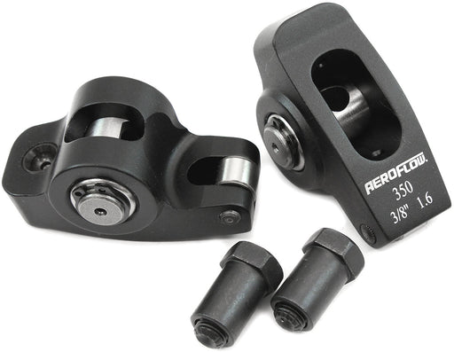 SBC ROCKER ARMS 3/8" STUD 1.6 RATIO 350 ALLOY 2024 ROLLER   PAIR Aeroflow - AF 95-1102-2